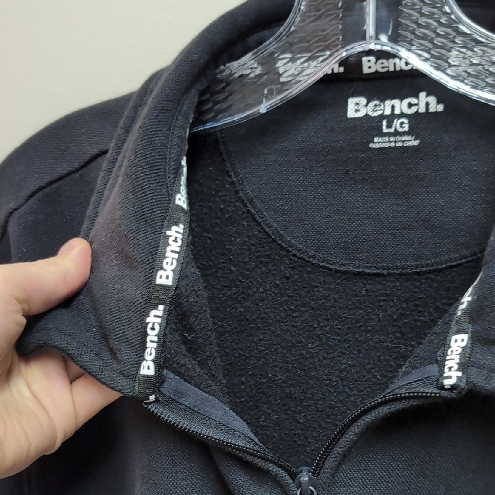 Bench Men’s Black Full-Zip Collared Sweater Jacket - Picture 5 of 7